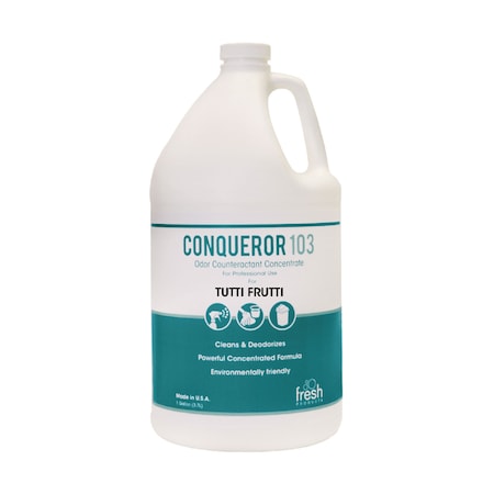 Fresh Products Conqueror 103 Odor Counteractant Concentrate, Tutti-Frutti, 1 gal, PK4 FRS 1-WB-TU